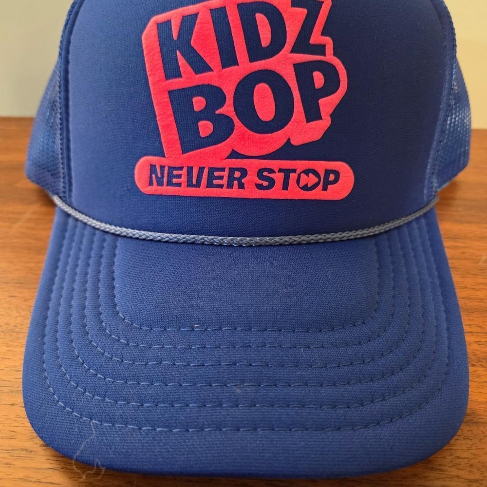 Kidz Bop Never Stop Live Tour Snapback Trucker Hat Blue Otto Cap Mens